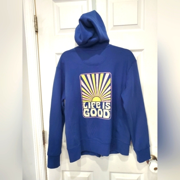 Life is Good Women's Simply True Fleece Zip Hoodie - Retro Sunburst Size Medium - Picture 6 of 16